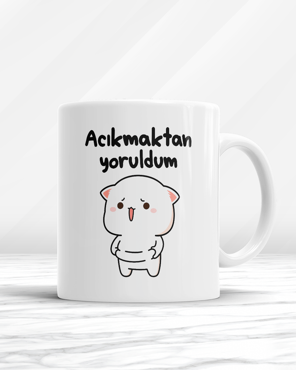 Acıkmaktan Yoruldum Kupa Bardak