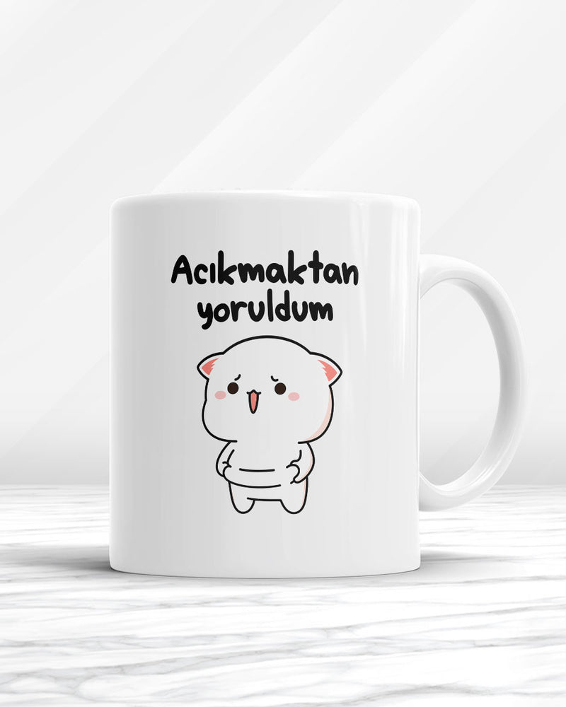 Acıkmaktan Yoruldum Kupa Bardak
