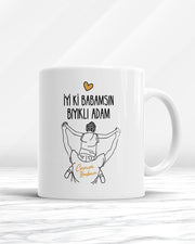 İyi Ki Babamsın Bıyıklı Adam Kupa Bardak
