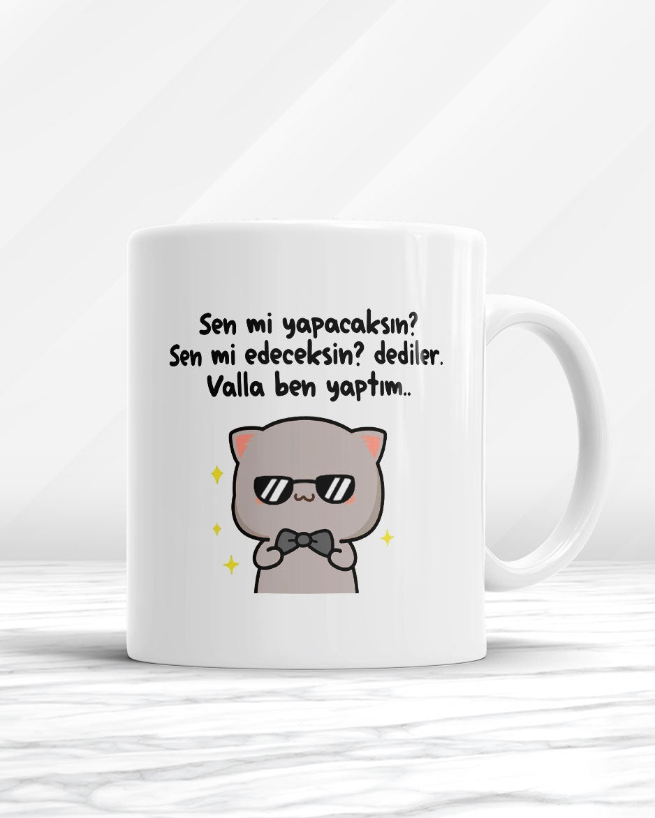 Valla Ben Yaptım Kupa Bardak