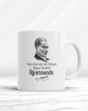 Eserin Üzerinde İsim Olmayan Yegane Sanatkar Öğretmendir Kupa Bardak